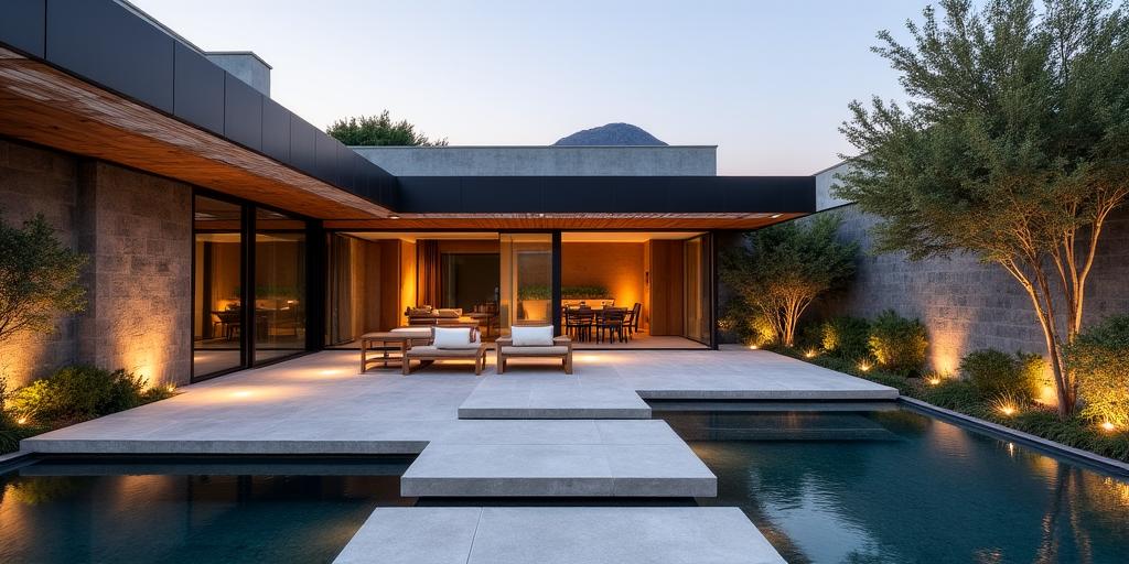 Esempio di design giardino montano moderno