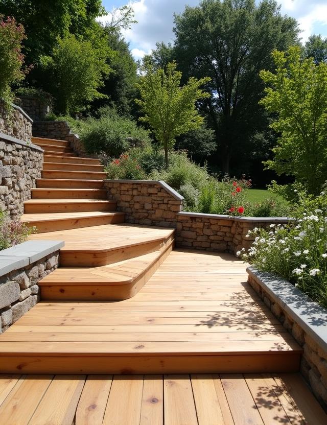 Area Relax in Legno e Pietra Inclinata