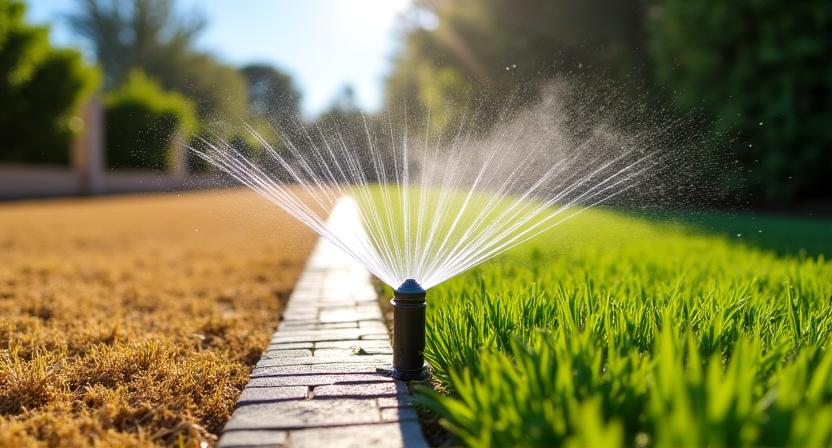 Confronto tra terreno secco e irrigazione inefficiente